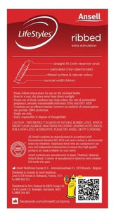 Ansell Lifestyle Stretchy Ribbed Condoms 12 Pk Condoms